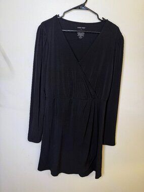 Nine West Black Faux Wrap Dress
